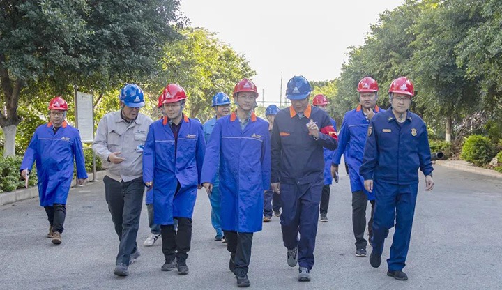 开远市委副书记、、市长解凌云一行到解化化工分公司开展化工清静专项检查