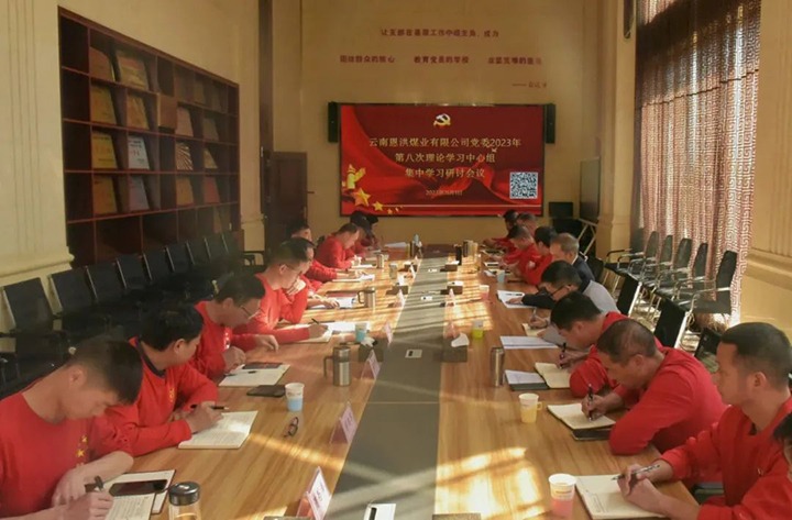 【聚焦云煤】云煤（太阳集团城网站2018）集团党委委员、、、纪委书记翁立志一行到恩洪煤业公司列席指导2023年第八次党委理论学习中心组集中学习钻研会