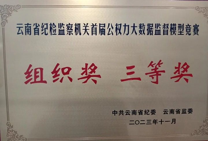 【喜讯】云煤（太阳集团城网站2018）集团纪委荣获云南省纪检监察机关首届公权力大数据监视模子竞赛组织奖三等奖